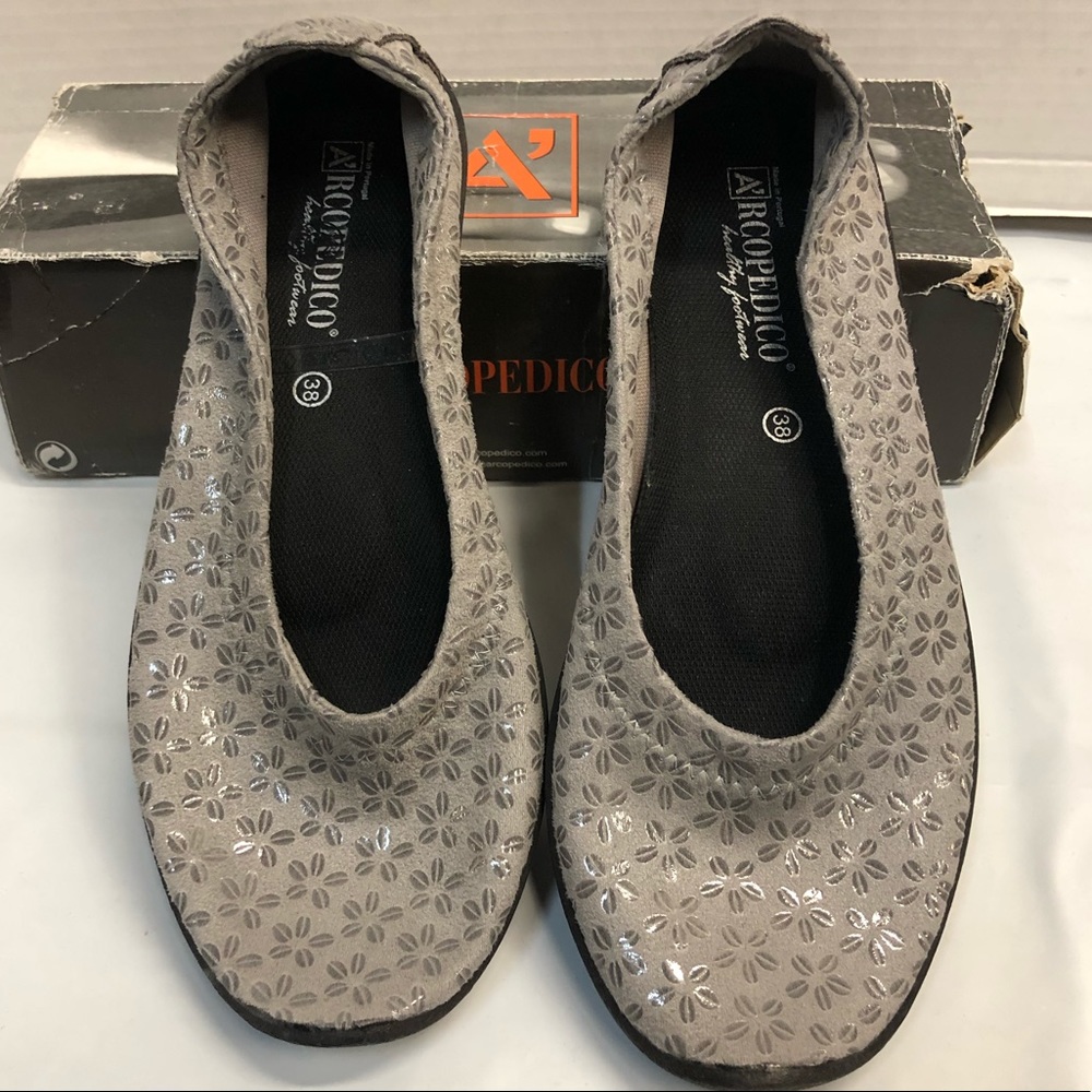 Women’s ARCOPEDICO L15 Grey Shine Ballerina Flats